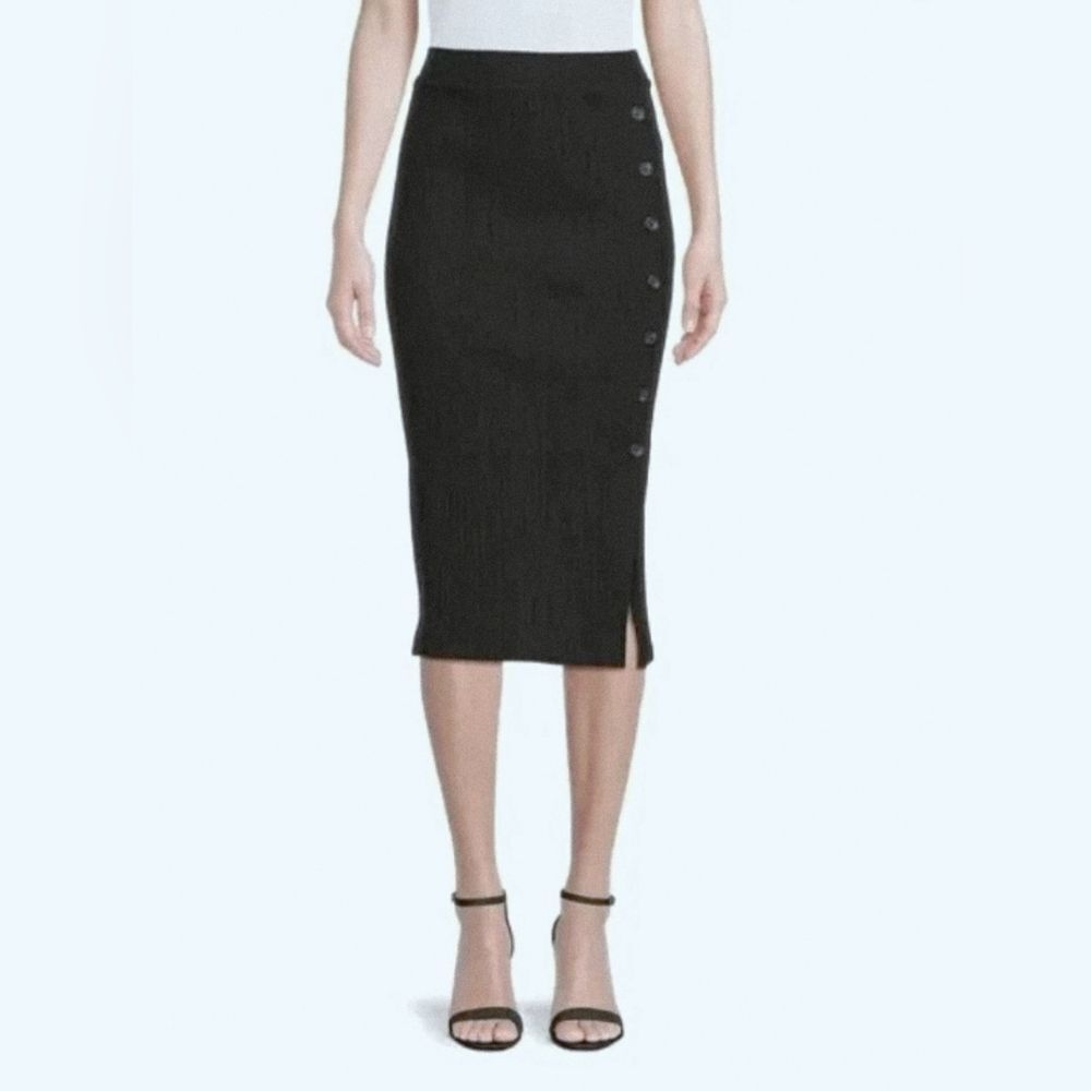 Ribknit Midi Skirt Brown Preppy Old Money Quiet Luxury Modest Church Ribbed L
